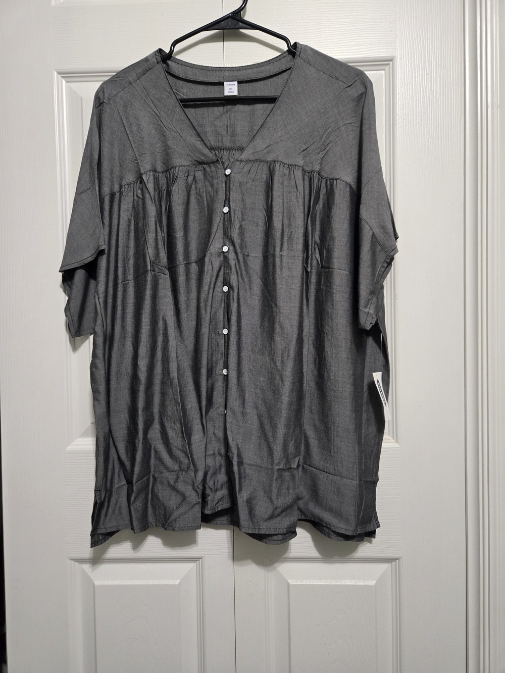 Old Navy Gray Button-Front Women's Blouse